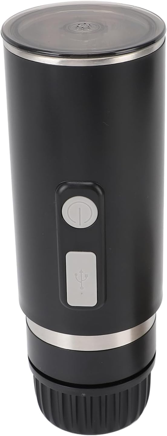 Jiawu Portable Espresso Maker Rechargeable 800mAh Battery Electric Coffee Machine for Ground Coffee Capsules Car Charger Included with Travel Camping Office Home Use