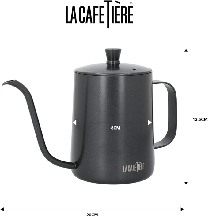 La Cafetière Gooseneck Coffee Pour Over Pot 600 ml Gift BoxedBlack