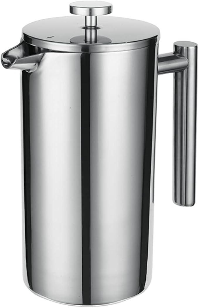 Coffee Maker with Stainless Steel Filter Coffee Pot French Press System with The Double Walls are Made of 18/10 Stainless Steel 800ml