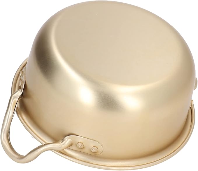 Korean Ramen Pot Korean Ramen Noodle Cooking Pot With Lid Portable Lightweight Ramen Pan with Handle Fast Heating Korean Cookware for Making Ramen Curry Rice Kimchi Soup