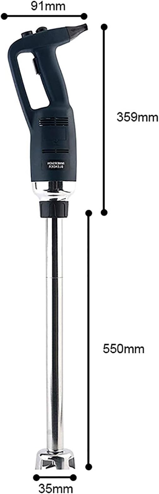 500W Powerful Hand Blender Electric Stick Blender Speed 4000RPM To 16000RPM Adjustable 304 Food-grade Stainless Steel Material and Prevents Splashing Design for Food Vegetables Soup