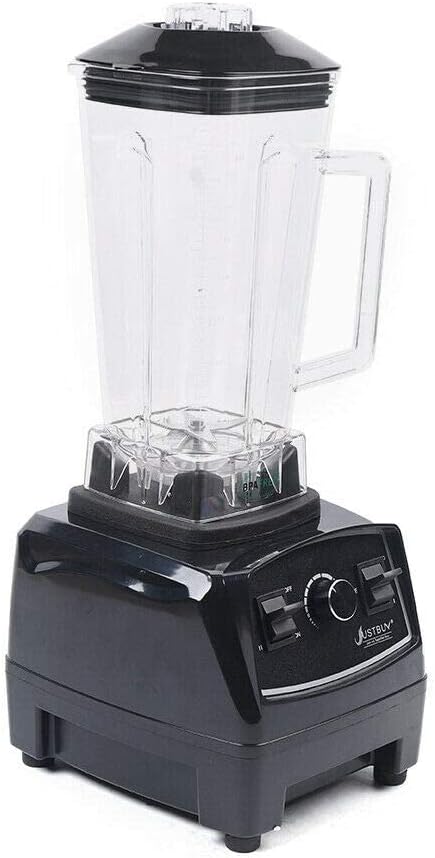 Smoothie Machine Commercial Blender Multi-Function Blender Ultra-High Speed Operation with High-Grade Transparent Plastic Container 2L Red (Black)