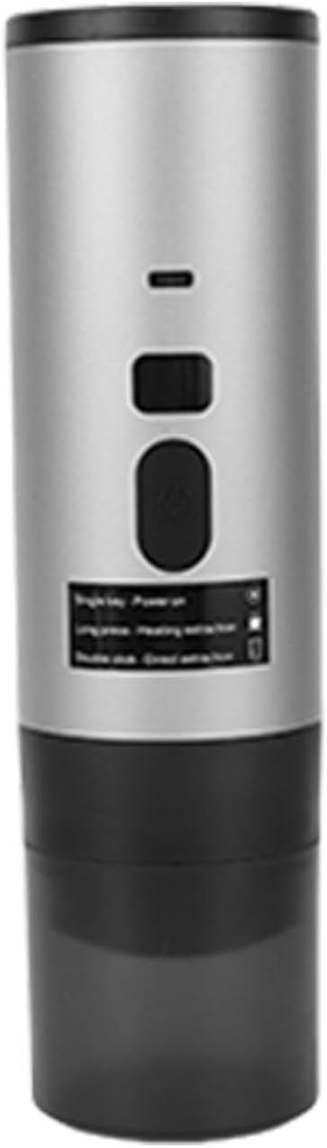 Portable Coffee Machine 7800mAh Battery Coffee Brewer Automatic Maker with Digital Display Ideal for Outdoor Travel Camping Home &amp Office (Gray)