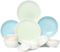 Dinnerware Sets - Luxury Gift Dishes Service Set Ceramic Dinnerware Set Plates/Bowls/Dish 12-Piece Japanese Tableware Porcelain Combination Set Family Party Restaurant
