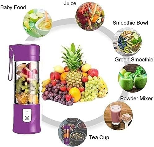 Personal Blender - Smoothie Blender for Milkshake Fruit Vegetables Drinks SmoothieSmall Mini Food Blenders Processor Shake Mixer Maker with400ML Travel Cup(Purple)