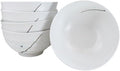 Ebros Gift Modern Yukino Hana Snow Flowers Ceramic Dinnerware Serveware Kitchenware Set Oriental Asian Restaurant Supply (Pack Of 5 Medium Soup Salad Rice Bowls 24oz)
