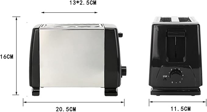 BH 002 8.1x4.5x6.3in Automatic Toaster Extra Wide Slot Toaster Multifunctional 2 Slice Toaster for Home Breakfast Machine AC 220V