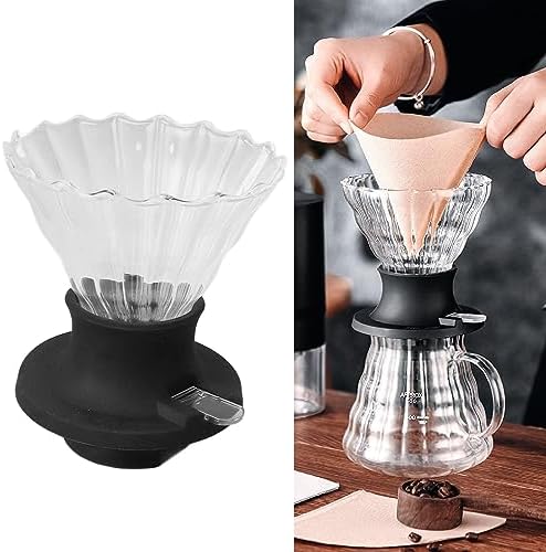 High Temperature Glass Coffee Dripper with Steel Balls Prevent Falling Easy to Operate Suitable For Immersion and Hand Drip Extraction