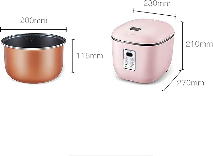 Rice Cooker/Home Multifunctional Smart Mini Rice Cooker Reservation Automatic Small 2.8L Cooking and Stewing Rice Cooker (Pink A) (White A)
