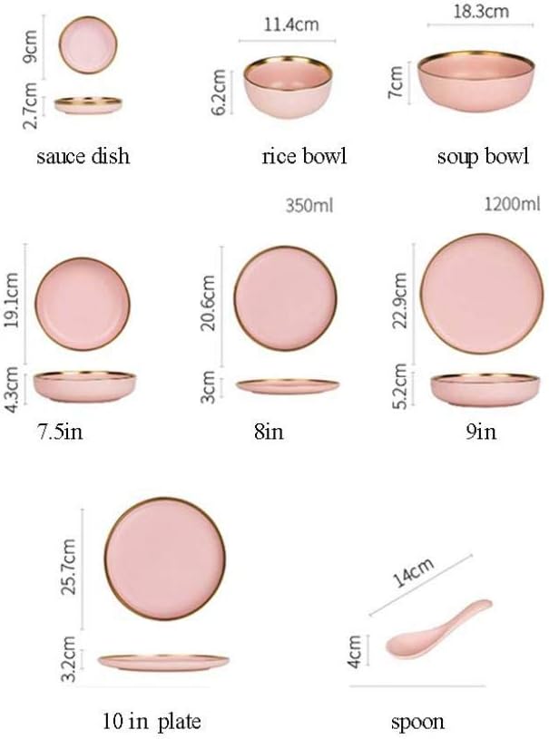 28 Pieces for 6 People Ceramic Pink Penh Dinner Set Matte Porcelain Tableware Housewarming Gift
