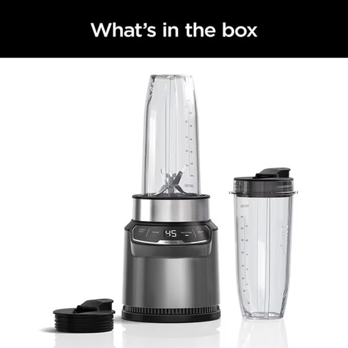 Personal Blender 1100W Auto-iQ Technology 24oz Cups with Spout Lids Pro Extractor Blades BPA-Free