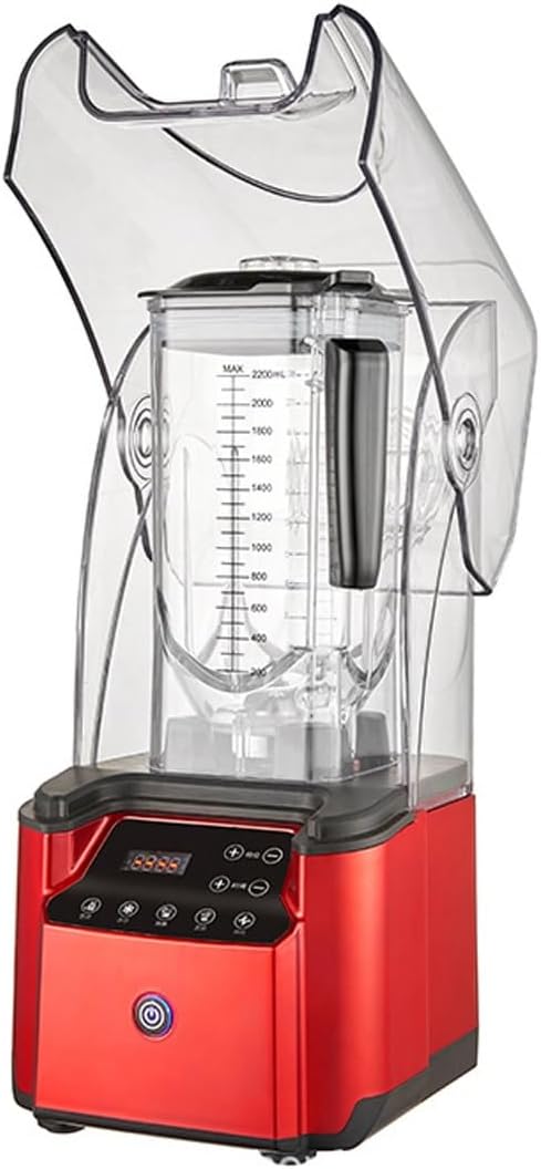 Smoothie BlenderCommercial Quiet Blender 2200 Watt Professional Countertop Blenderwith BPA-Free 80oz Pitcher Built-in Pulse &amp15-speeds Controlfor Puree Crush Ice Smoothies(Red)