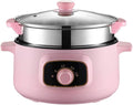 Cooking Pot Multifunctional Rice Cooker Slow Cooker With Automatic Power-Off Protection Household Small Hot Pot Rice Cooker With Steamer(Pinkmechanicalversion26cm)