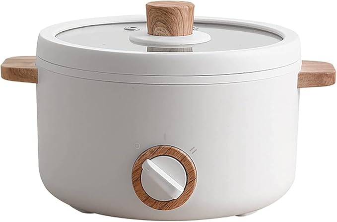 Rice Cooker Household Multifunctional Mini Rice Cooker/Frying Pan/Wok/Soup Pot Ceramic Non-Stick Inner Pot for 1-2 People (B) (A)