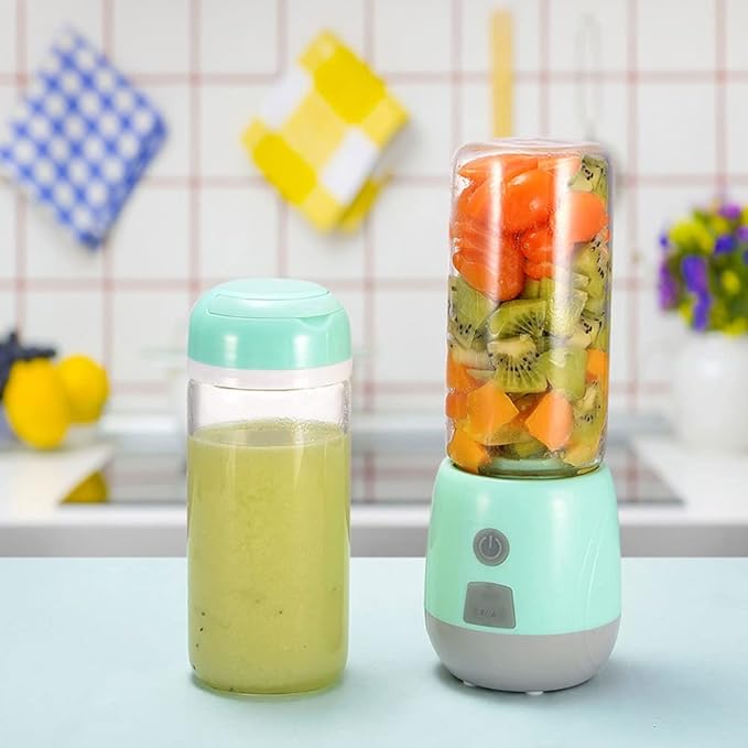 Portable BlenderPersonal Size Blender Juicer CupSmoothies and Shakes BlenderHandheld Fruit MachineBlender Mixer Home (Color : Green)