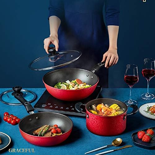 Cookware Aluminum Alloy Non Stick Pot Set Multi Functional Cooking Utensils for Household Kitchens Cookware Set