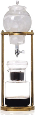 Coffee Carafe Drip Coffee Machine Espresso Cold Drink Machine Coffee Pot Ice Drip Pot Reusable Glass Filter Percolator Tool Convenient(Golden 600ml)