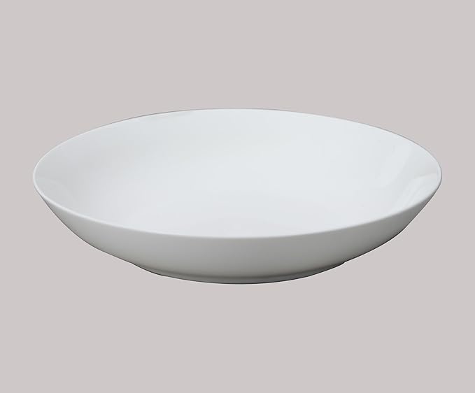 Bone China Coupe Shape Elegance White Pasta/Soup Plate 8 Case of 6