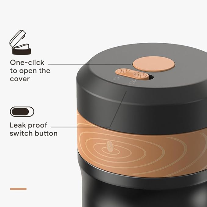 Portable French Press Stainless Steel Coffee Maker Travel French Press Insulated Bottle Cup - 320ml Portable Coffee Maker with Double Wall Insulation Ideal for On - the - go Coffee Lovers