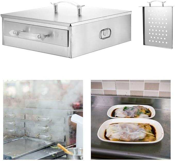 Stainless Steel Rice Noodles Steamer Rice Noodle Rolls Maker Cantonese Cuisine Roll Cooker with Trays 201 1 layer