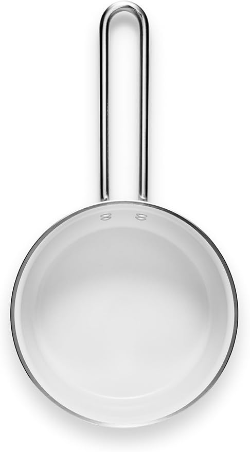 Eva Trio | White Line Pot Set 3 Pieces 1.8 L 2.5 L 3.8 L Ceramic Slip-Let® Non-Stick Coating A Pot Set That Covers Every Need for Daily Cooking | White