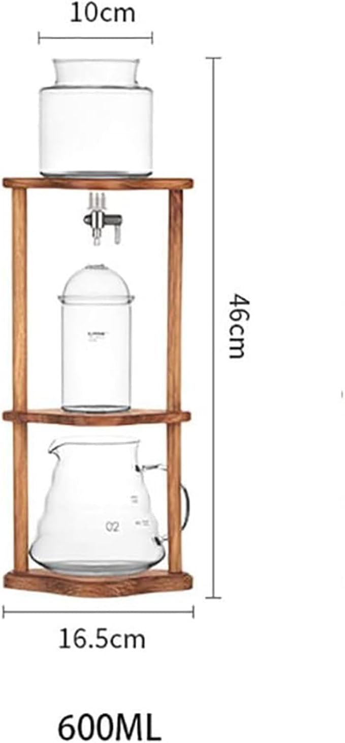 Ice Brew Coffee Maker Drip Ice Coffee Maker Ice Drip Cup Cold Brew Coffee Drip Maker 600ml for Home Office Cafe