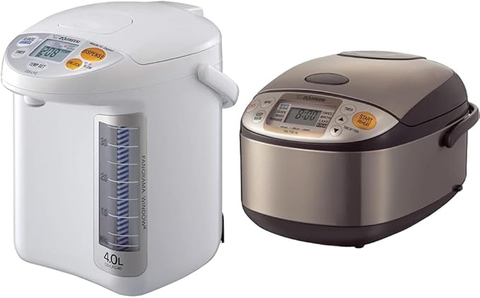 Zojirushi Micom Water Boiler Warmer and Rice Cooker Bundle