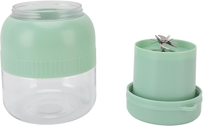 Portable Blender 500ml Large Capacity Rechargeable Easy to Multifunctional Personal Blender Juicer Cup with Stainless Steel Vane/Wing for Preparing Shakes Smoothies and