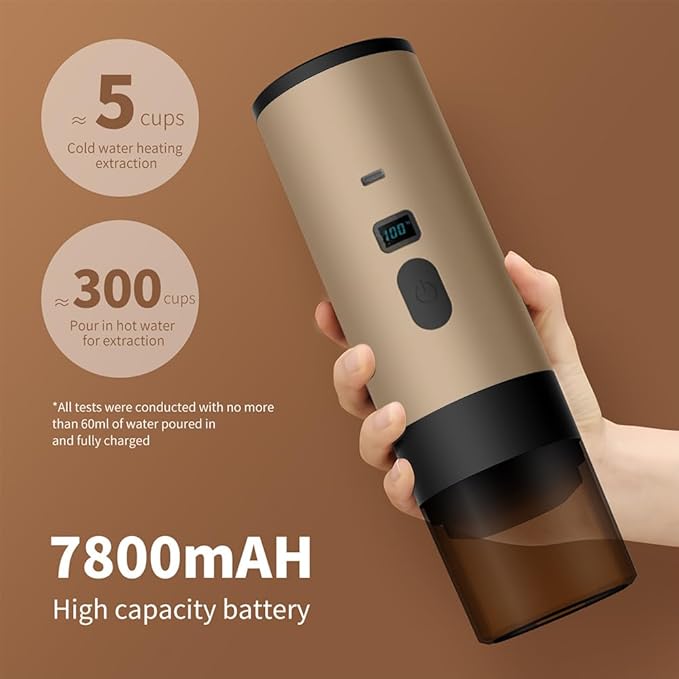 Portable Coffee Maker Espresso Machine Travel Espresso Maker USB-C ChargingHeating Pump Press Coffee Maker Electric Capsule Coffee Machine for RVCar Hiking Camping Office