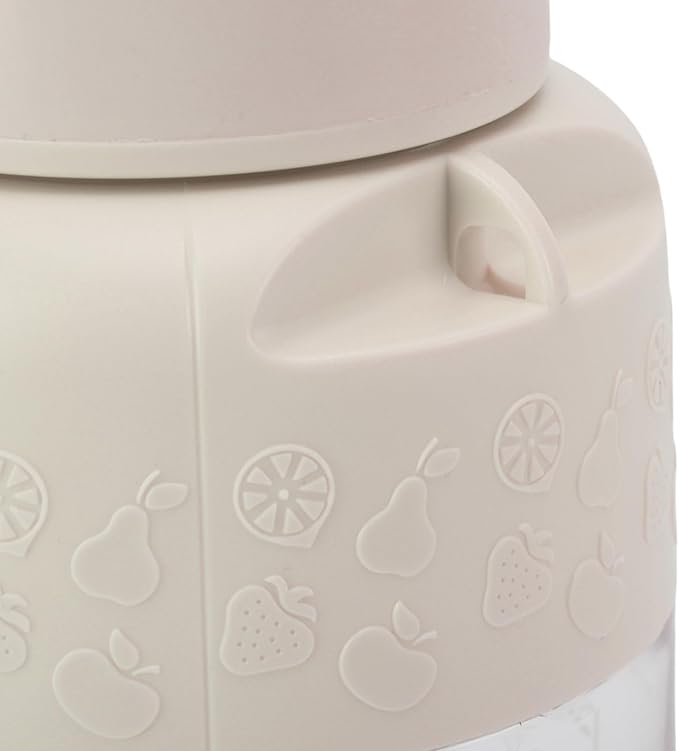 AUNMAS 800ml Portable Personal Blender Cup ABS USB Rechargeable Electric Juicer Blender with Straws for Smoothies Shakes Food Prep and Frozen Blending (White)