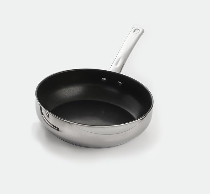 18 Piece 18/10 Belly Shaped Cookware Set w/ Encapsulated Base &amp Nonstick coating