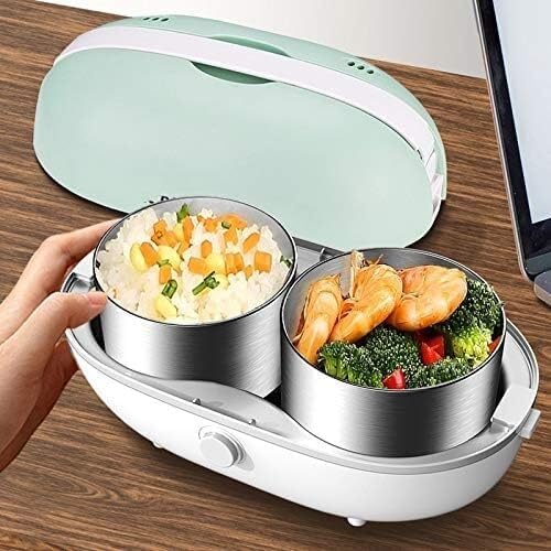 Rice Cooker Electric Portable Heating Lunch Box Stainless steel Food Container Mini Hot Rice Cooker Steamer Meal Lunchbox Bento Warmer