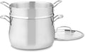 Cuisinart Contour Stainless 6-Quart 3-Piece Pasta Pot with Cover