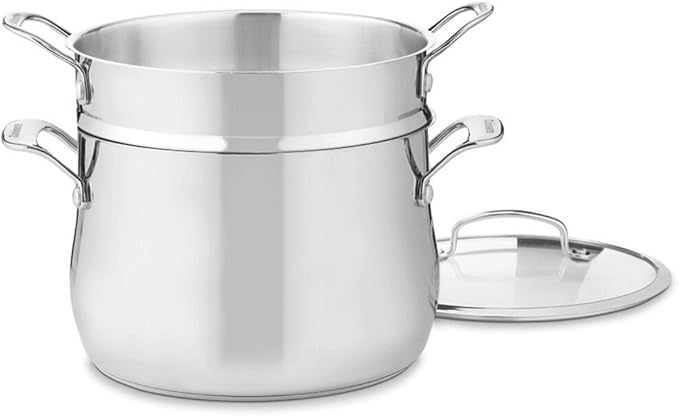 Cuisinart Contour Stainless 6-Quart 3-Piece Pasta Pot with Cover