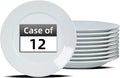 Stoneware Wide Rim Commercial Grade Dinnerware Bright white Plate 12 Case of 12