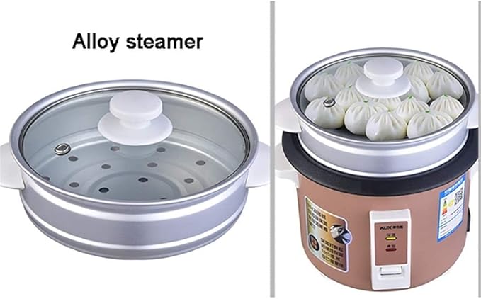 Rice Cooker Household Mini Rice Cooker with Steamer and Warmth Function for 1-3 People (2L400W) ()