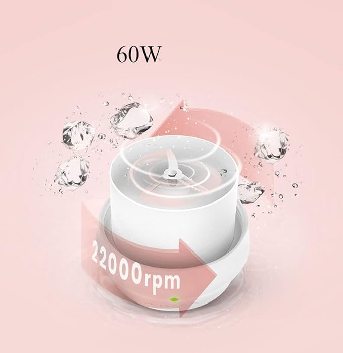 Portable Blender Smoothies Personal Blender Mini Juicer Cup USB Rechargeable (Color : White)