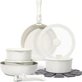 15Pcs Pots and Pans Set Nonstick Kitchen Cookware Set with Detachable Handle Induction Cookware DishwasherWhite15 Pc-White-15 pc