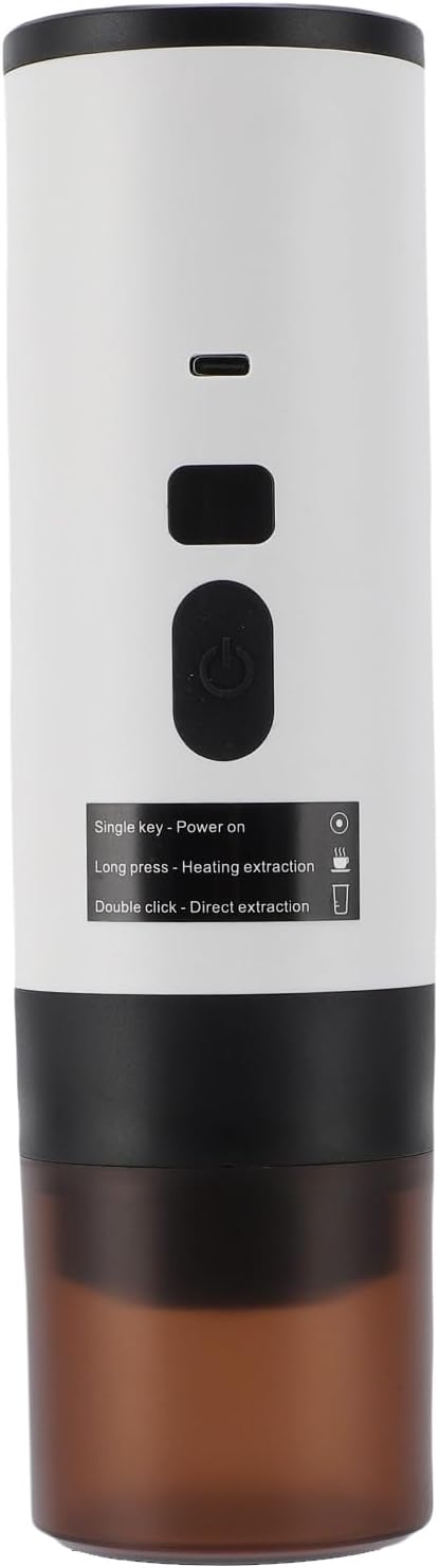 CHICIRIS Portable Capsule Coffee Maker 72W Automatic Cordless Small Electric Coffee Machine with USB Charging for Home Outdoor Travel Car Use