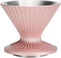 Pour Over Coffee Dripper Drip Coffee Pour Over Maker Resuable Blossom Cone Funnel Stainless Steel Metal Coffee Filter for Travel Camping Office Home Coffee Maker Brew (Sunset Blush)