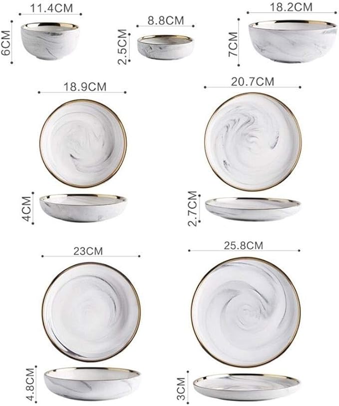 Porcelain Dinnerware Sets Plates and Bowls Sets Durable Kitchen Dinnerware Set BPA-Free Dishwasher Safe The Best Gift for Family and Friends