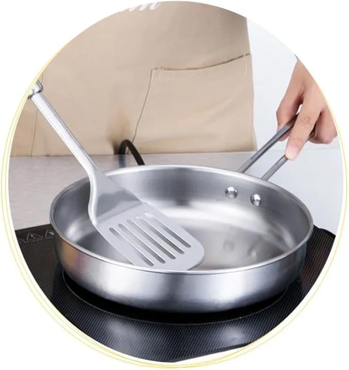 3pcs/set Stainless Steel Cookware Set Milk Pot Kit Induction Cooker Cooking Pan for Home Flat Bottom Frying Pan Soup Kitchen (B)