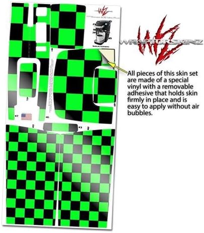 Decal Style Vinyl Skin compatible with Keurig K10 / K15 Mini Plus Coffee Makers Checkers Green (COFFEE MAKER NOT INCLUDED)
