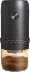 Portable Coffee Machine 2Pcs Portable Coffee Grinder Electric USB Rechargeable Home Outdoor Blender Adjustable Coffee Bean Grindingfor Outdoor Travel Picnic(Black)