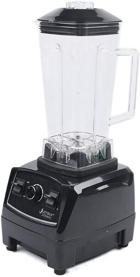 Smoothie Blender Heavy Duty Household Grade Blender Variable Speed Control Large Countertop Blender 6 Blades Ice Crusher for Milk-shakes Green Smoothies Dry GrindHot Soup Ice Cream Juice (Black