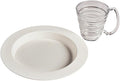 SP Ableware Ergo Plate and Mug Polycarbonate Adaptive Dinnerware Set - White (745330011)