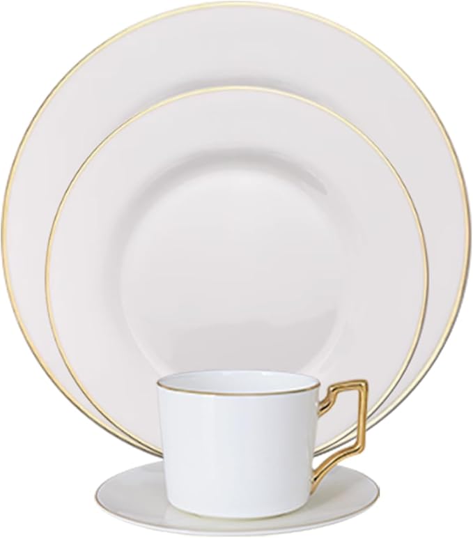 Platinum Dinnerware Set Service for 6Delicate afternoon tea Bone China Dinnerware SetsSteak Dinner Plates Dish Set (24Pcs)As a gift for family members AF