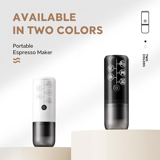 BENFUCHEN 3 in 1 Portable Espresso Machine With NO Heating Function Type-C Charging Electric Espresso Maker 17 Bar Mini Coffee Maker For N ESPRESSO/DolceGustoPods &amp Ground Coffee On the Go Blac