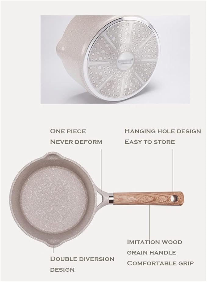 Aluminum Alloy Non-Stick Cookware Set 2-Piece Set with Lid Combination Fryer Casserole Frying Pan Kitchen Cooking Pot