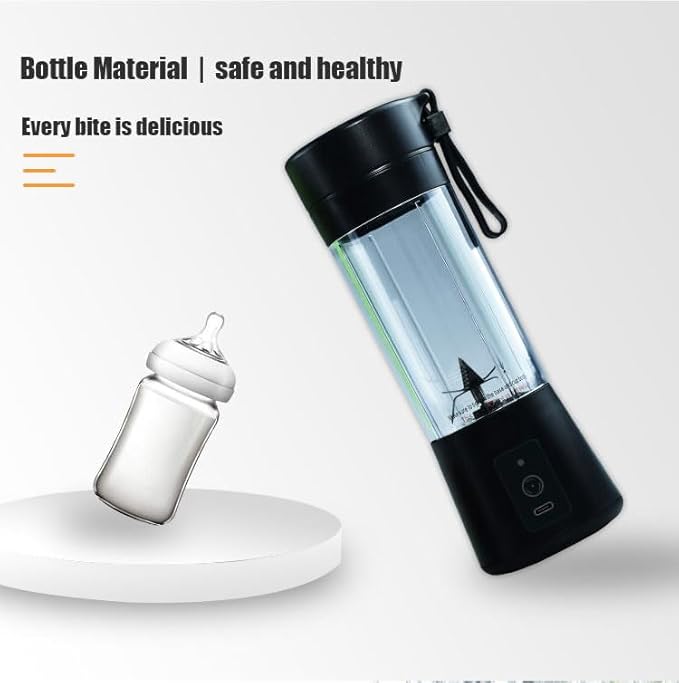 Personal Blender for Shakes and Smoothies with 6 Blades 14OZ Portable Small Blender for Kitchen Home Travel USB Rechargeable &amp Self Clean Licuadora Portatil Mini Juicer with Leakproof Lid